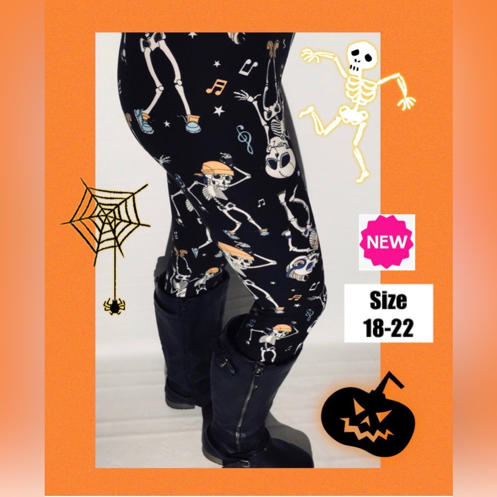 XPlus NEW Womens Pirate Skeleton Skull Leggings, Adult Halloween Costume